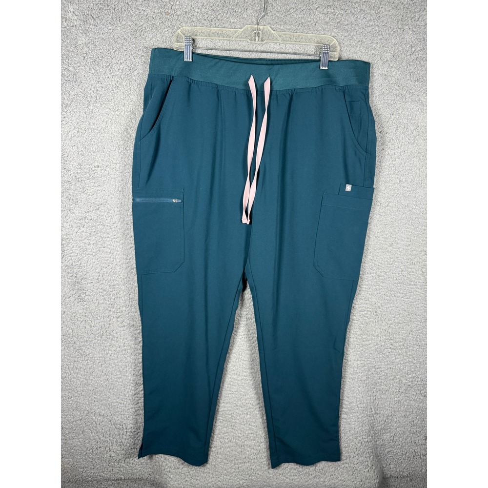 FIGS Technical Collection Teal Green Cargo Scrub Pants Womens XXL W22SW2023